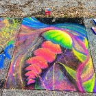 Chalk drawing for SCAD Sidewalk Arts Festival